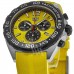 Replica Tag Heuer Formula 1 Quartz Chronograph Yellow Dial Rubber Strap Men‘s Watch CAZ101AM.FT8054