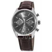 Replica Tag Heuer Carrera Chronograph Grey Dial Brown Men‘s Watch CBN2012.FC6483