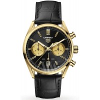 Replica Tag Heuer Carrera Chronograph Black Dial Yellow Gold Men‘s Watch CBN2044.FC8313