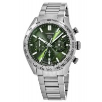 Replica Tag Heuer Carrera Chronograph Automatic Green Dial Steel Men‘s Watch CBN2A10.BA0643