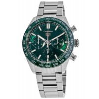 Replica Tag Heuer Carrera Chronograph Automatic 44mm Green Dial Steel Men‘s Watch CBN2A1N.BA0643