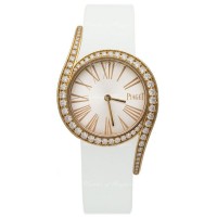 Replica Piaget Limelight Gala Silver Dial Diamond White Satin Strap Women‘s Watch G0A41181