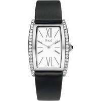 Replica Piaget Limelight Silver Dial Diamond White Gold Satin Strap Women‘s Watch G0A41189