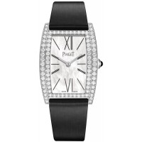 Replica Piaget Limelight Mother of Pearl Dial Diamond White Gold Satin Strap Women‘s Watch G0A41198