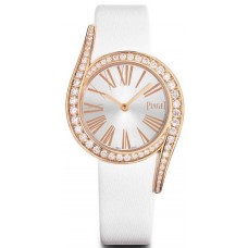 Replica Piaget Limelight Gala Silver Dial Diamond White Satin Strap Women‘s Watch G0A42151