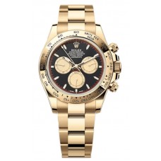 Replica Rolex Cosmograph Daytona Yellow Gold Black and Champagne Dial Men‘s Watch M126508-0002