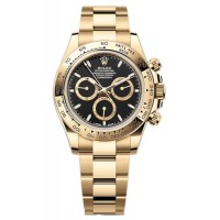 Replica Rolex Cosmograph Daytona Yellow Gold Black Dial Men‘s Watch M126508-0004