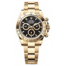 Replica Rolex Cosmograph Daytona Yellow Gold Black Dial Men‘s Watch M126508-0004