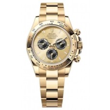 Replica Rolex Cosmograph Daytona Yellow Gold Golden and Black Dial Men‘s Watch M126508-0006