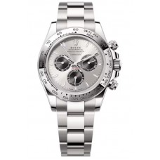 Replica Rolex Cosmograph Daytona White Gold Steel and Black Dial Men‘s Watch M126509-0003