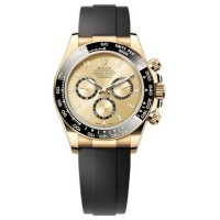 Replica Rolex Cosmograph Daytona Yellow Gold Golden Dial Oysterflex Men‘s Watch M126518LN-0010