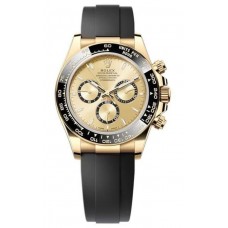 Replica Rolex Cosmograph Daytona Yellow Gold Golden Dial Oysterflex Men‘s Watch M126518LN-0010