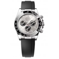 Replica Rolex Cosmograph Daytona White Gold Steel and Black Dial Oysterflex Men‘s Watch M126519LN-0006