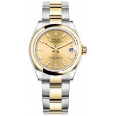 Replica Rolex Datejust 31 and Yellow Gold Champagne Dial Women‘s Watch M278243-0013