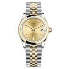 Replica Rolex Datejust 31 and Yellow Gold Champagne Dial Women‘s Watch M278243-0014