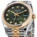 Replica Rolex Datejust 31 and Yellow Gold Olive Green Diamond Dial Women‘s Watch M278243-0030