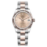 Replica Rolex Datejust 31 and Rose Gold Rose Roman Dial Women‘s Watch M278271-0005