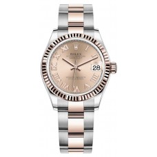 Replica Rolex Datejust 31 and Rose Gold Rose Roman Dial Women‘s Watch M278271-0005