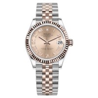 Replica Rolex Datejust 31 and Rose Gold Rose Roman Dial Women‘s Watch M278271-0006