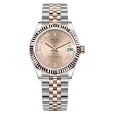 Replica Rolex Datejust 31 and Rose Gold Rose Roman Dial Women‘s Watch M278271-0006