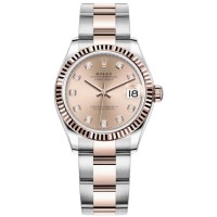 Replica Rolex Datejust 31 and Rose Gold Rose Diamond Dial Women‘s Watch M278271-0023