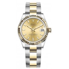 Replica Rolex Datejust 31 and Yellow Gold Champagne Dial Women‘s Watch M278273-0013