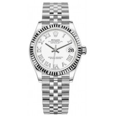 Replica Rolex Datejust 31 and White Gold White Roman Dial Women‘s Watch M278274-0010