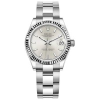 Replica Rolex Datejust 31 and White Gold Silver Dial Women‘s Watch M278274-0011