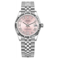 Replica Rolex Datejust 31 and White Gold Pink Roman Diamond Dial Women‘s Watch M278274-0024