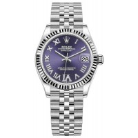 Replica Rolex Datejust 31 and White Gold Aubergine Roman Diamond Dial Women‘s Watch M278274-0026