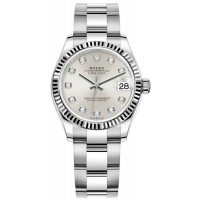 Replica Rolex Datejust 31 and White Gold Silver Diamond Dial Women‘s Watch M278274-0029