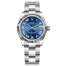 Replica Rolex Datejust 31 and White Gold Blue Roman Dial Women‘s Watch M278274-0033