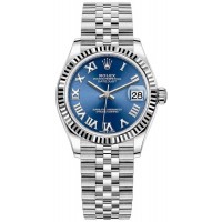 Replica Rolex Datejust 31 and White Gold Blue Roman Dial Women‘s Watch M278274-0034