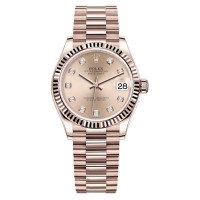 Replica Rolex Datejust 31 Everose Gold Rose Diamond Dial Women‘s Watch M278275-0031