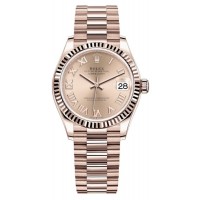 Replica Rolex Datejust 31 Everose Gold Rose Roman Dial Women‘s Watch M278275-0035