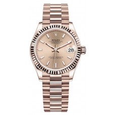 Replica Rolex Datejust 31 Everose Gold Rose Dial Women‘s Watch M278275-0037