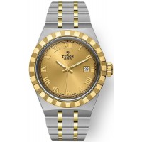 Replica Tudor Royal Date Champagne Dial and Yellow Gold Unisex Watch M28303-0004