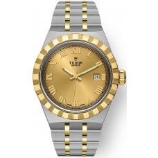 Replica Tudor Royal Date Champagne Dial and Yellow Gold Unisex Watch M28303-0004