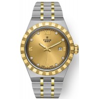 Replica Tudor Royal Champagne Diamond Dial and Yellow Gold Unisex Watch M28303-0006