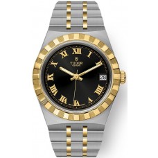 Replica Tudor Royal Black Dial and Yellow Gold Unisex Watch M28403-0003