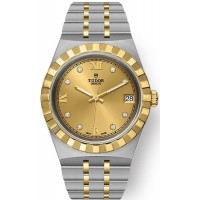 Replica Tudor Royal Champagne Diamond Dial and Yellow Gold Unisex Watch M28403-0006