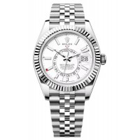 Replica Rolex Sky-Dweller White Rolesor White Dial Jubilee Men‘s Watch M336934-0004