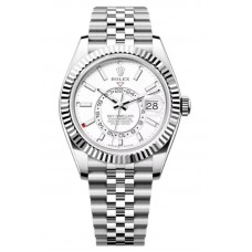 Replica Rolex Sky-Dweller White Rolesor White Dial Jubilee Men‘s Watch M336934-0004