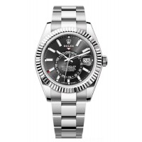 Replica Rolex Sky-Dweller White Rolesor Black Dial Oyster Men‘s Watch M336934-0007