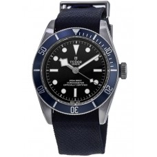 Replica Tudor Black Bay 41 Black Dial Blue Fabric Strap Men‘s Watch M79230B-0006