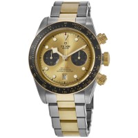 Replica Tudor Black Bay Chrono Champagne Dial Gold and Steel Men‘s Watch M79363N-0007