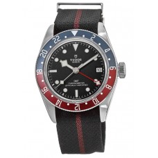 Replica Tudor Black Bay GMT Pepsi Black Fabric Strap Men‘s Watch M79830RB-0003