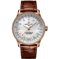 Replica Breitling Navitimer Automatic 35 Mother of Pearl Dial Diamond Brown Women‘s Watch R17395211A1P1