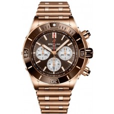 Replica Breitling Super Chronomat B01 44 18k Rose Gold Brown Dial Men‘s Watch RB0136E31Q1R1