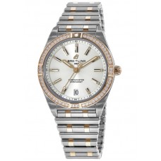 Replica Breitling Chronomat Automatic 36 White Diamond Dial Rose Gold and Women‘s Watch U10380591A1U1